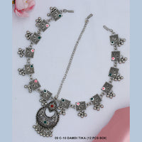 Mahavir Oxidized Plated Pota Stone Maang Tikka