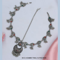 Mahavir Oxidized Plated Pota Stone Maang Tikka