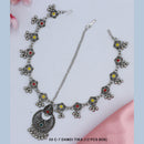 Mahavir Oxidized Plated Pota Stone Maang Tikka