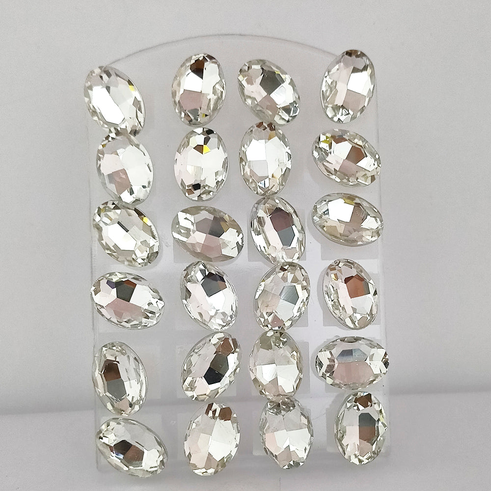 Kriaa Set of 12 Pairs Crystal Stone Stud Earrings Combo