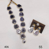 Tip Top Jewellers Gold Plated Crystal Stone Long Necklaces Set