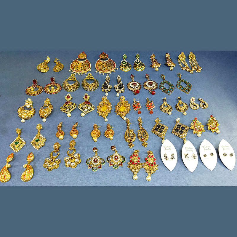 Pack of 100 Assorted earrings starter pack for Wholesaler at just Rs.5500/-