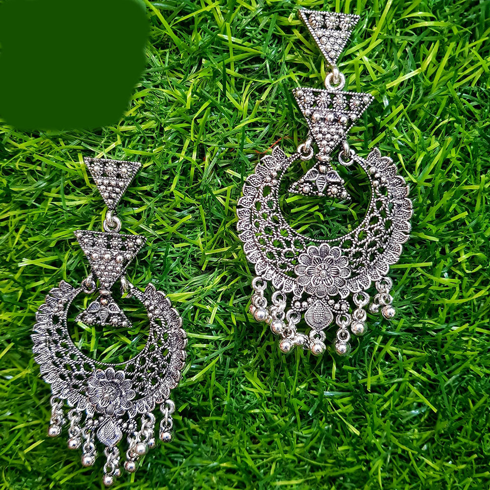 Shreeji Oxidized Plated Dangler Earrings - 10101002SL