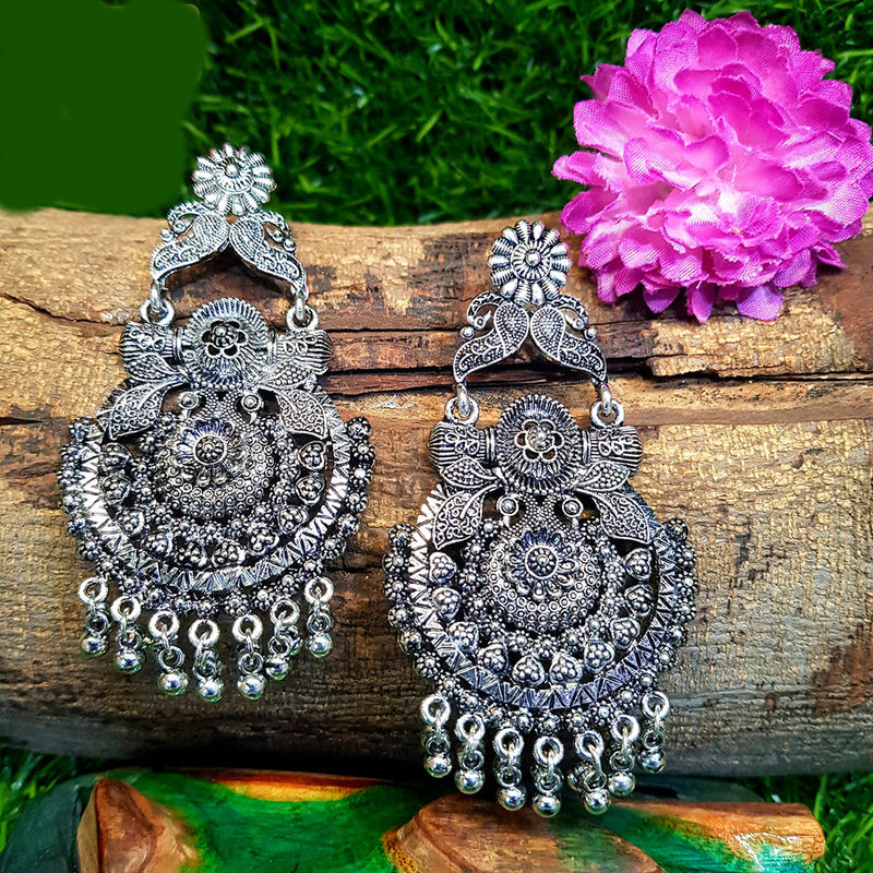 Shreeji Oxidized Plated Dangler Earrings - 10101003SL