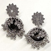 Darshana Jewels Oxidised Plated Jhumki Earrings