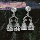 Bhavi Jewels Oxidized Plated Jhumki Earrings