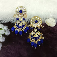 Bhavi Jewels Gold Plated Meenakari Jhumki Earrings