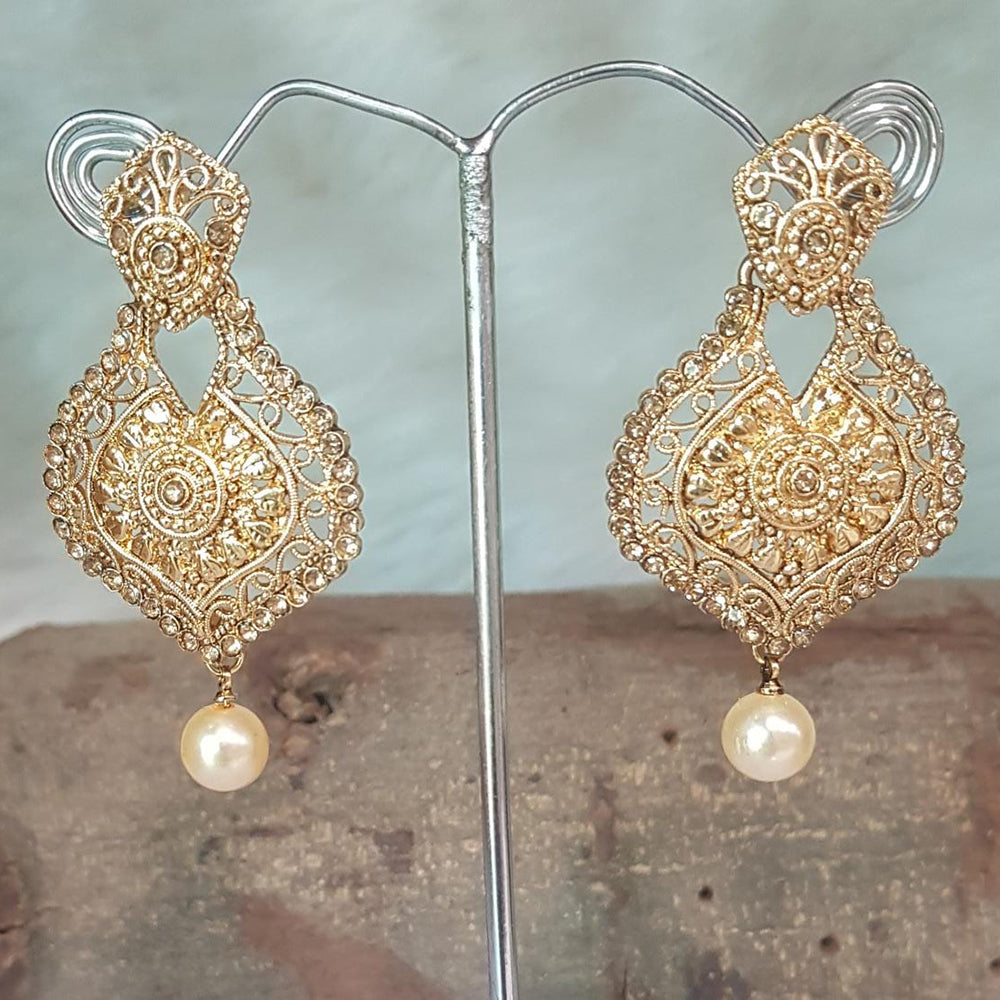 Shreeji Gold Plated Dangler Earrings Earrings