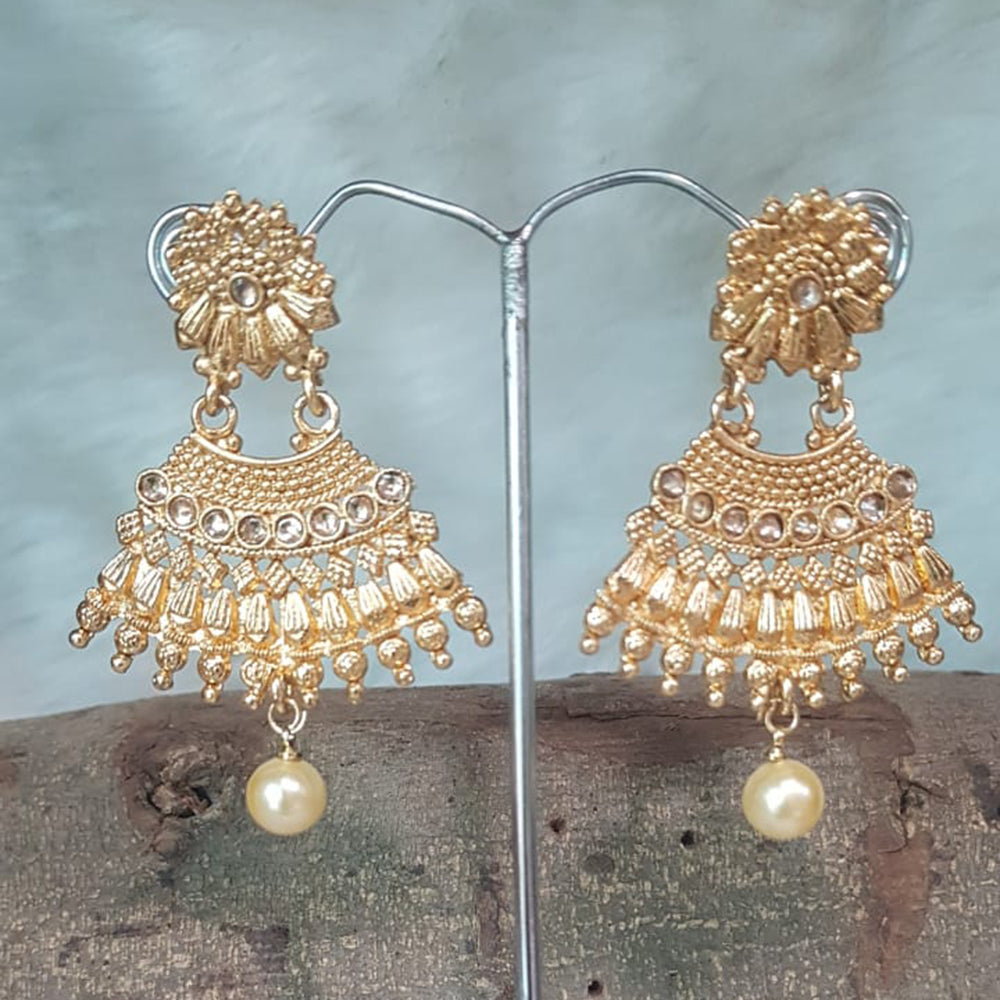 Shreeji Gold Plated Dangler Earrings Earrings