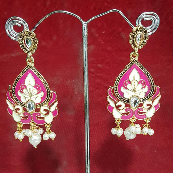 Shreeji Gold Plated Meenakari Earrings