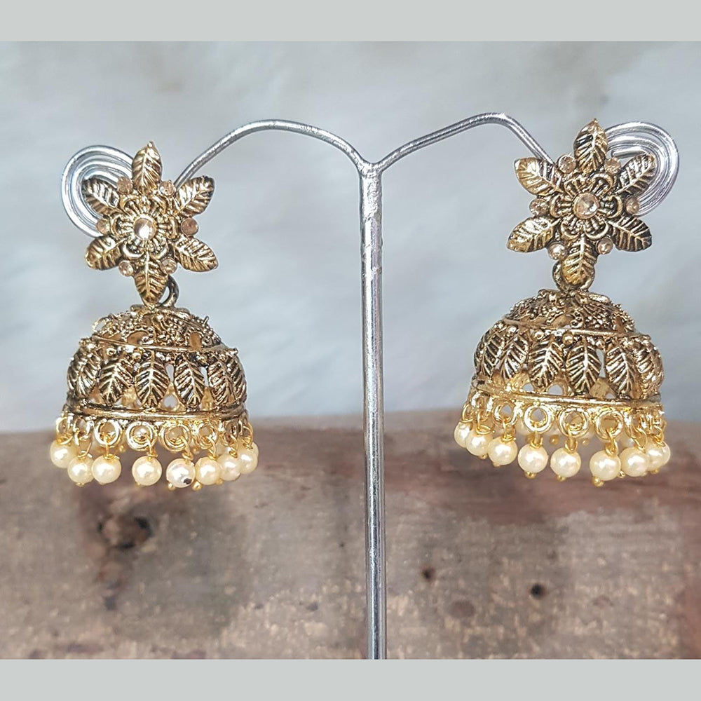 Shreeji Gold Plated Jhumki Earrings