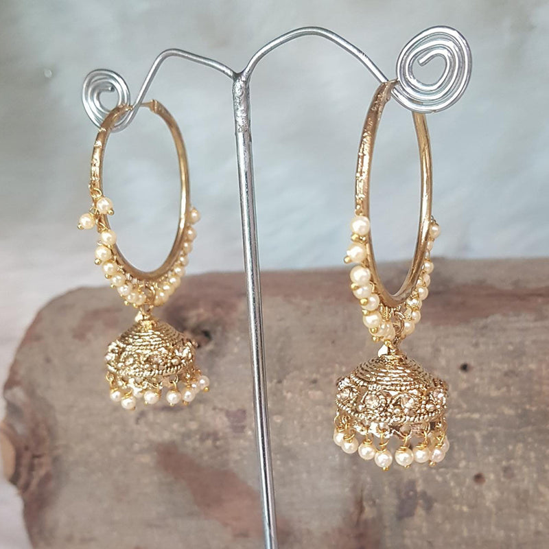 Shreeji Gold Plated Jhumki Earrings