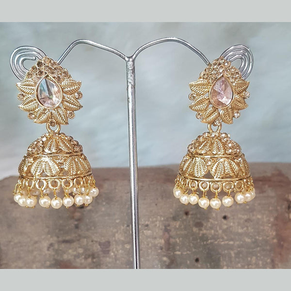Shreeji Gold Plated Jhumki Earrings
