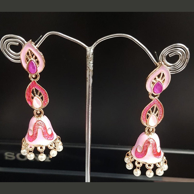 Shreeji Gold Plated Meenakari Earrings