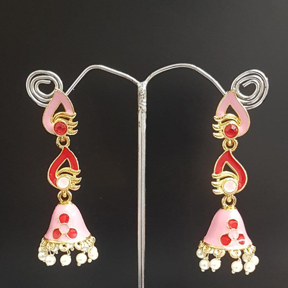 Shreeji Gold Plated Meenakari Earrings