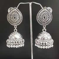 Shreeji Oxidised Plated Jhumki Earrings