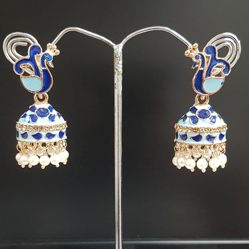 Shreeji Gold Plated Meenakari Earrings