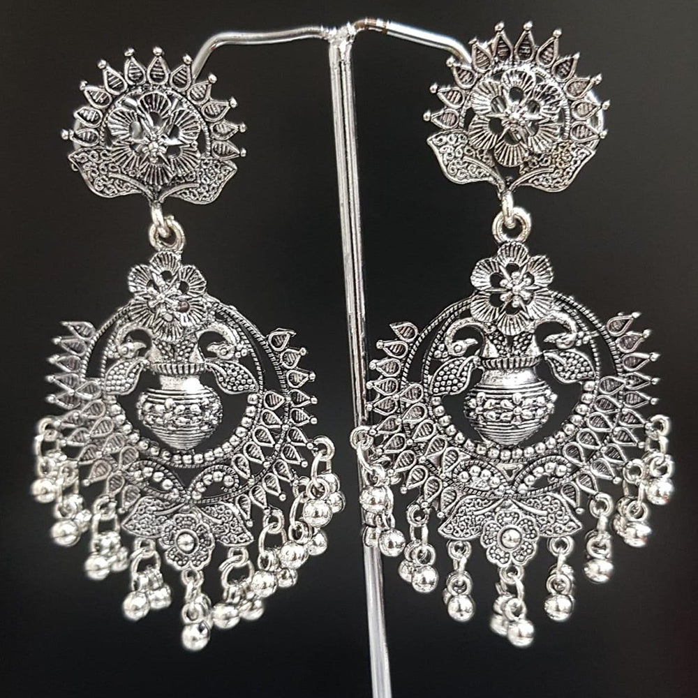 Shreeji Oxidised Plated Dangler Earrings