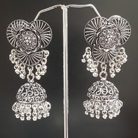 Shreeji Oxidised Plated Jhumki Earrings