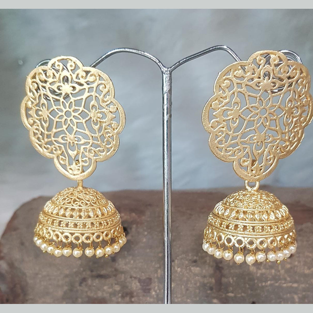 Shreeji Gold Plated Jhumki Earrings