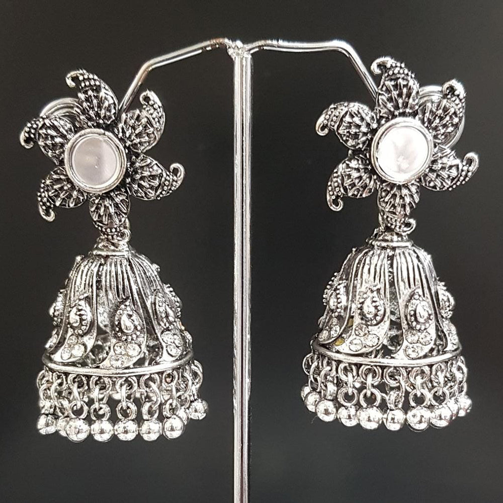 Shreeji Oxidised Plated Jhumki Earrings