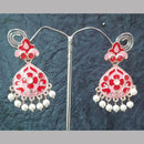 Shreeji Silver Plated Meenakari Dangler Earrings