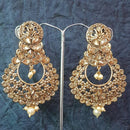 Shreeji Gold Plated Crystal Stone Dangler Earrings