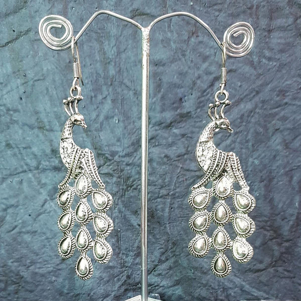 Shreeji Silver Plated  Dangler Earrings