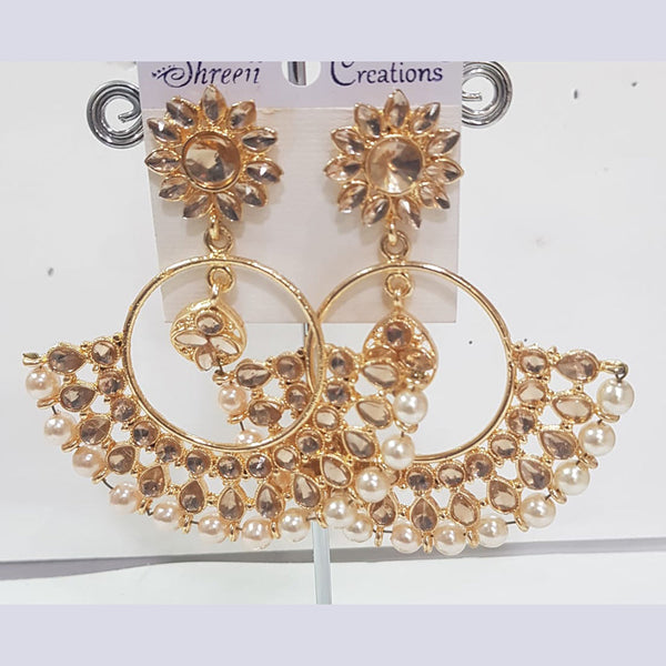 Shreeji Gold Plated Dangler Earrings