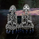 Darshana Jewels Oxidised Plated Beads Jhumki Earrings