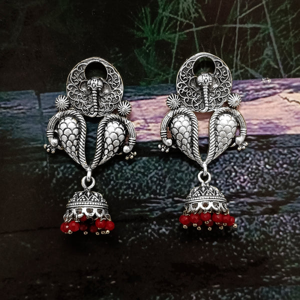 Bhavi Jewels Oxidized Plated Jhumki Earrings