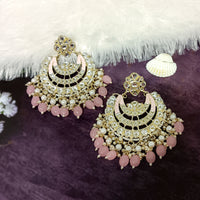 Bhavi Jewels Gold Plated Kundan Stone Dangler Earrings
