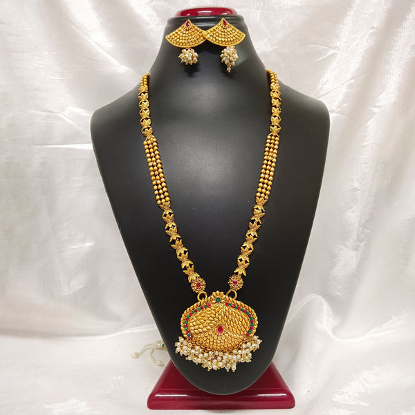 Matchit Pota Stone Gold Plated Necklace Set - JW-10161062PGR