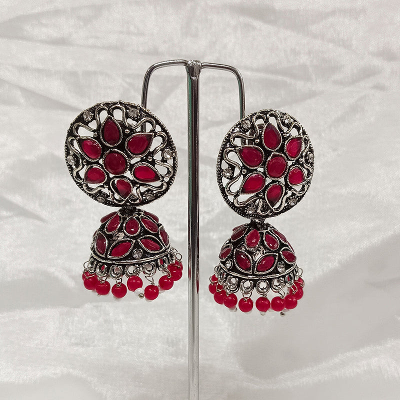 Matchit Kundan Stone Kundan Stone Jhumkis Earrings - JW-10161079PK