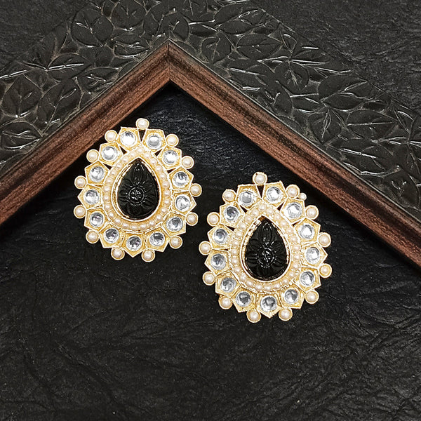 Buy Black Diamond Dainty Earrings in 14k Real Gold | Chordia Jewels