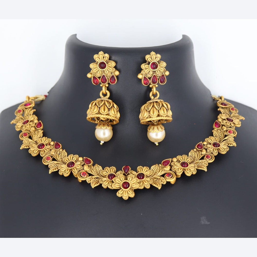 Corbeda Fashion Gold Plated Pota Necklace Set