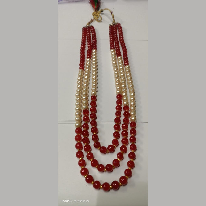 Kumavat Jewels Gold Plated Beads Long Necklace Set