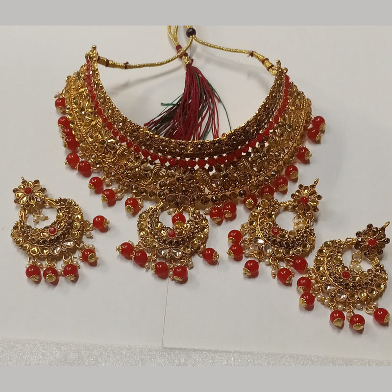 Kumavat Jewels Gold Plated Austrian Stone Necklace Set