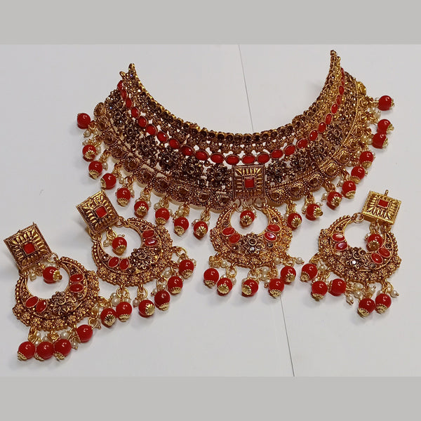 Kumavat Jewels Gold Plated Austrian Stone Necklace Set