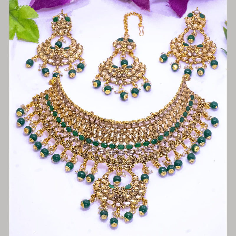 Kumavat Jewels Gold Plated Austrian Stone Necklace Set