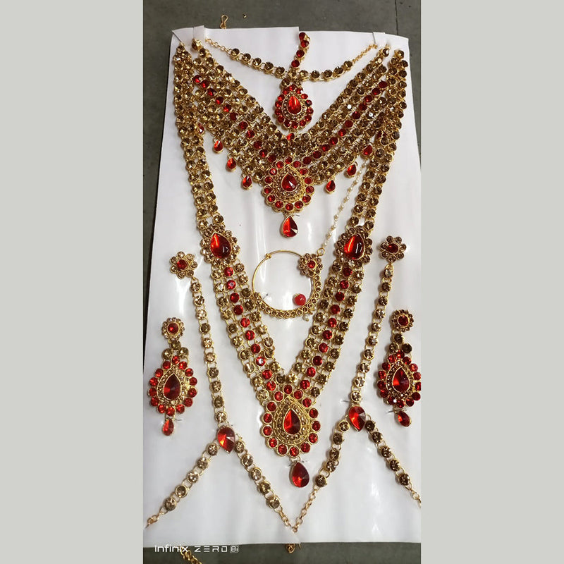 Kumavat Jewels Austrian Stone and Kundan Designer Bridal Jewellery  Set