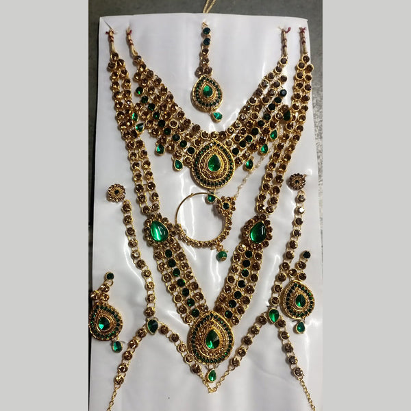 Kumavat Jewels Austrian Stone and Kundan Designer Bridal Jewellery  Set