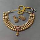 Matchit Pota Stone Gold Plated Necklace Set - JW-10231047PGR