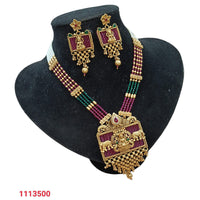 Padmawati Bangles Pota Stone Gold Plated Choker Necklace Set