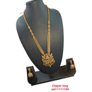 Padmawati Bangles Pota Stone Gold Plated Long Necklace Set