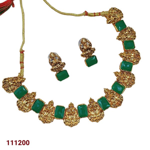 Gold Plated Crystal Stone Necklace Set