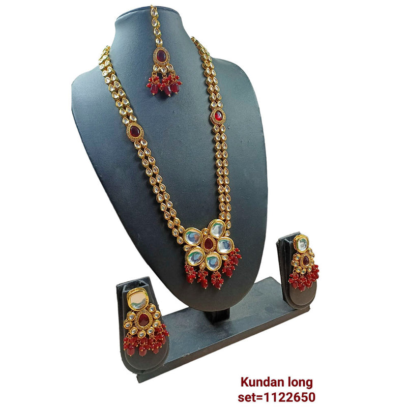 Padmawati Bangles Kundan Stone Gold Plated Necklace Set