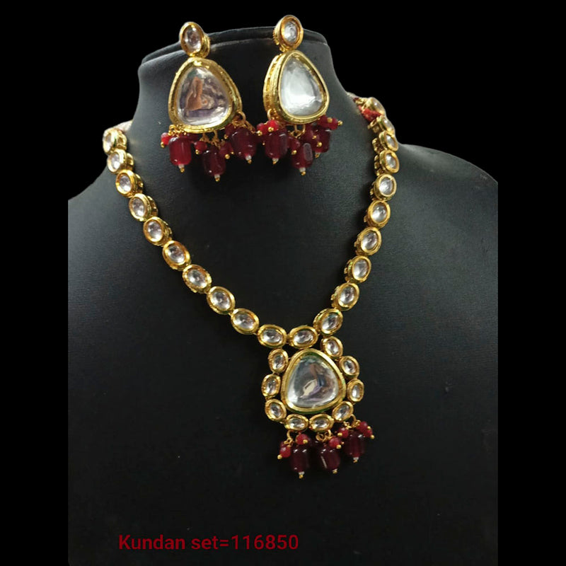 Padmawati Bangles Kundan Stone Gold Plated Necklace Set