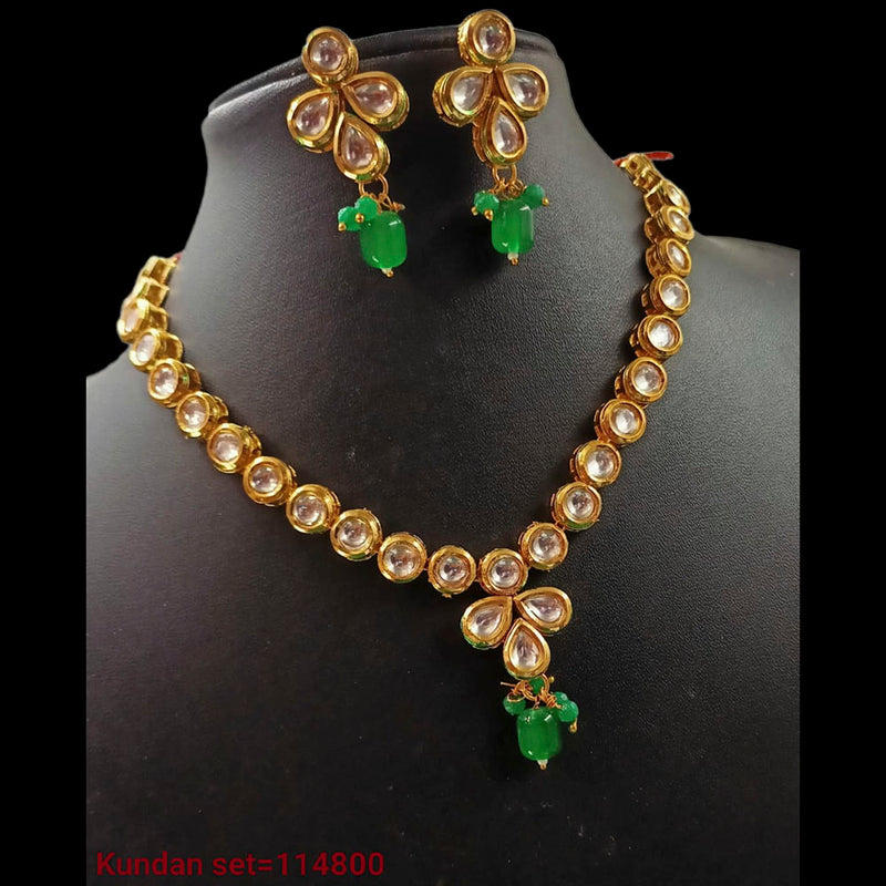 Padmawati Bangles Kundan Stone Gold Plated Necklace Set