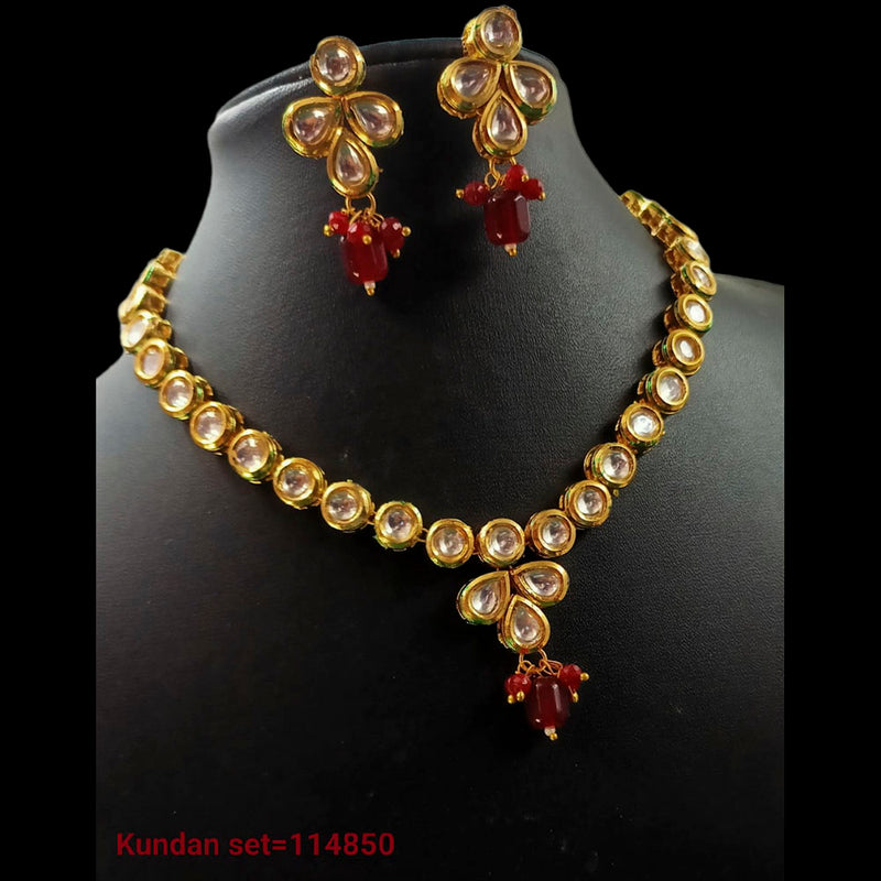 Padmawati Bangles Kundan Stone Gold Plated Necklace Set